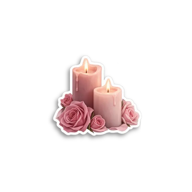 Rose Candles Sticker