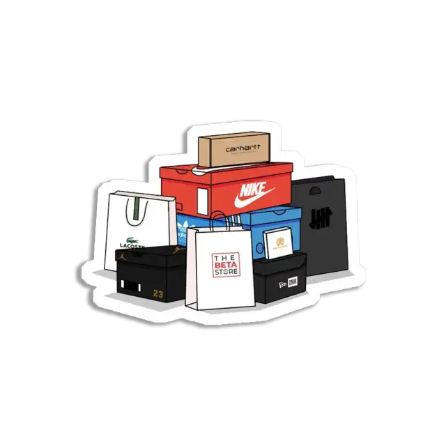 Schuhkartons Illustration Sticker