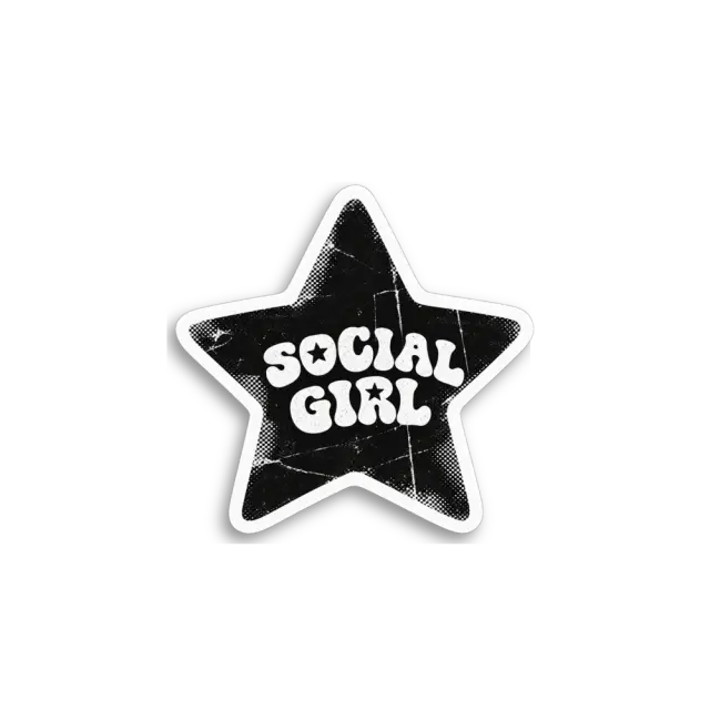 Black Star Badge Sticker
