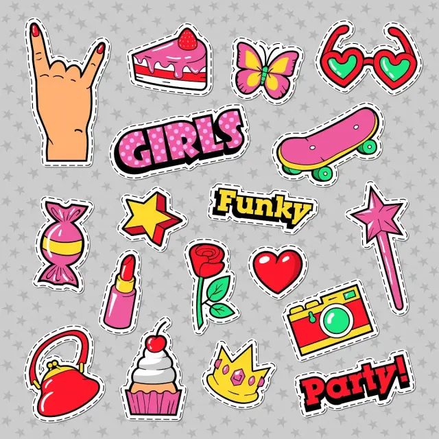 Mädelsparty-Sticker