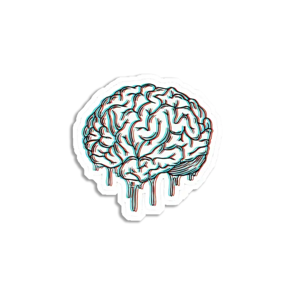 Trippy Brain Sticker
