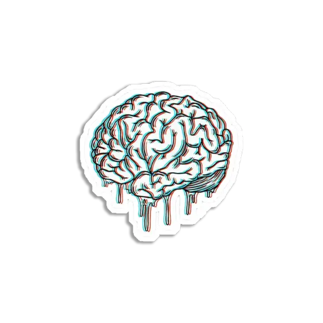 Trippy Brain Sticker