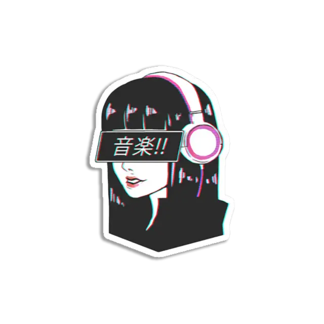 Music - Sad Japanese Aesthetic Sticker