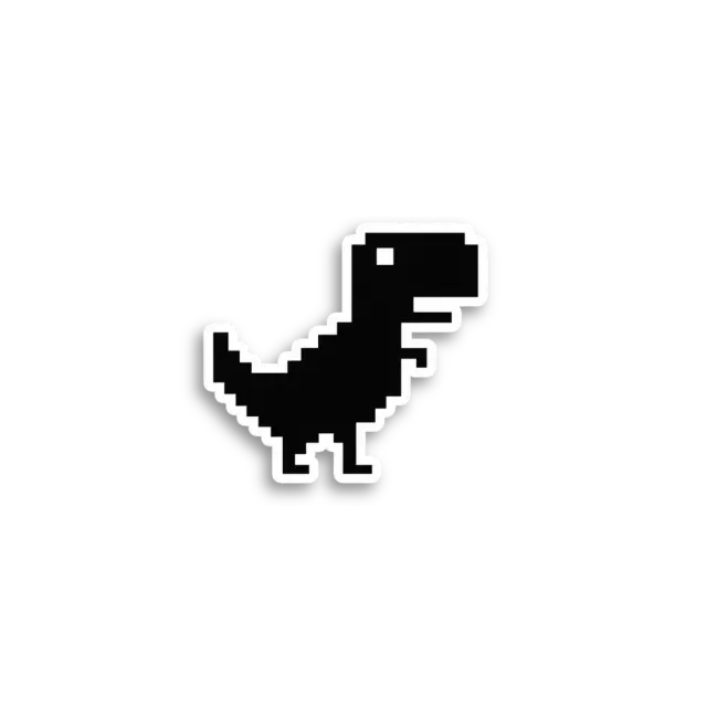 Pixel-Dinosaurier-Sticker