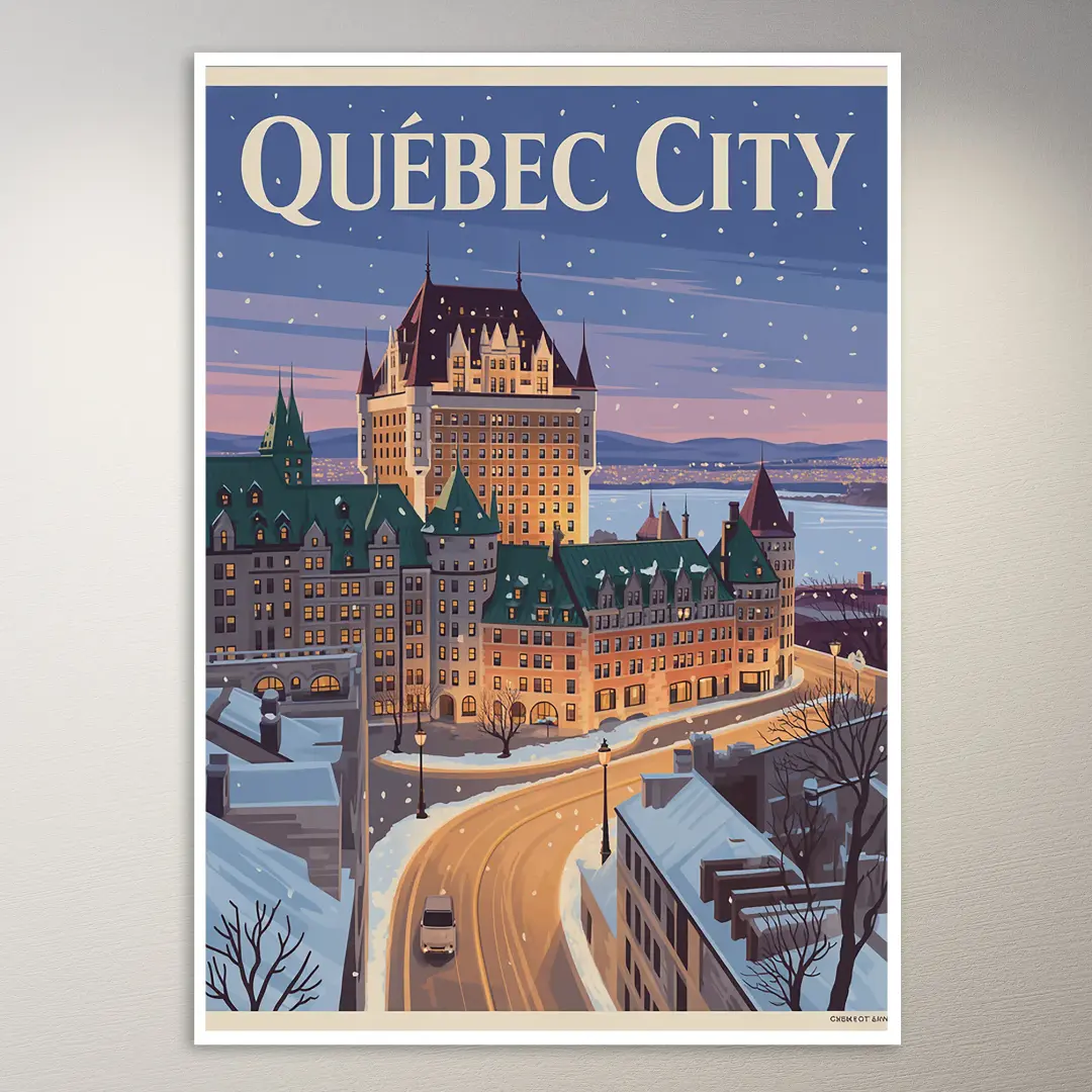 Québec-Stadt Reiseposter