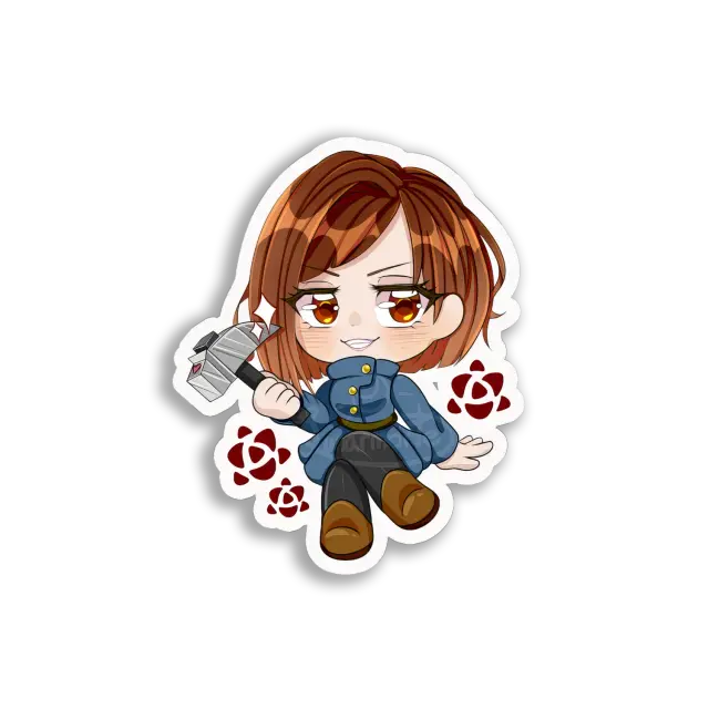 Chibi-Mädchen mit Spitzhacke Sticker