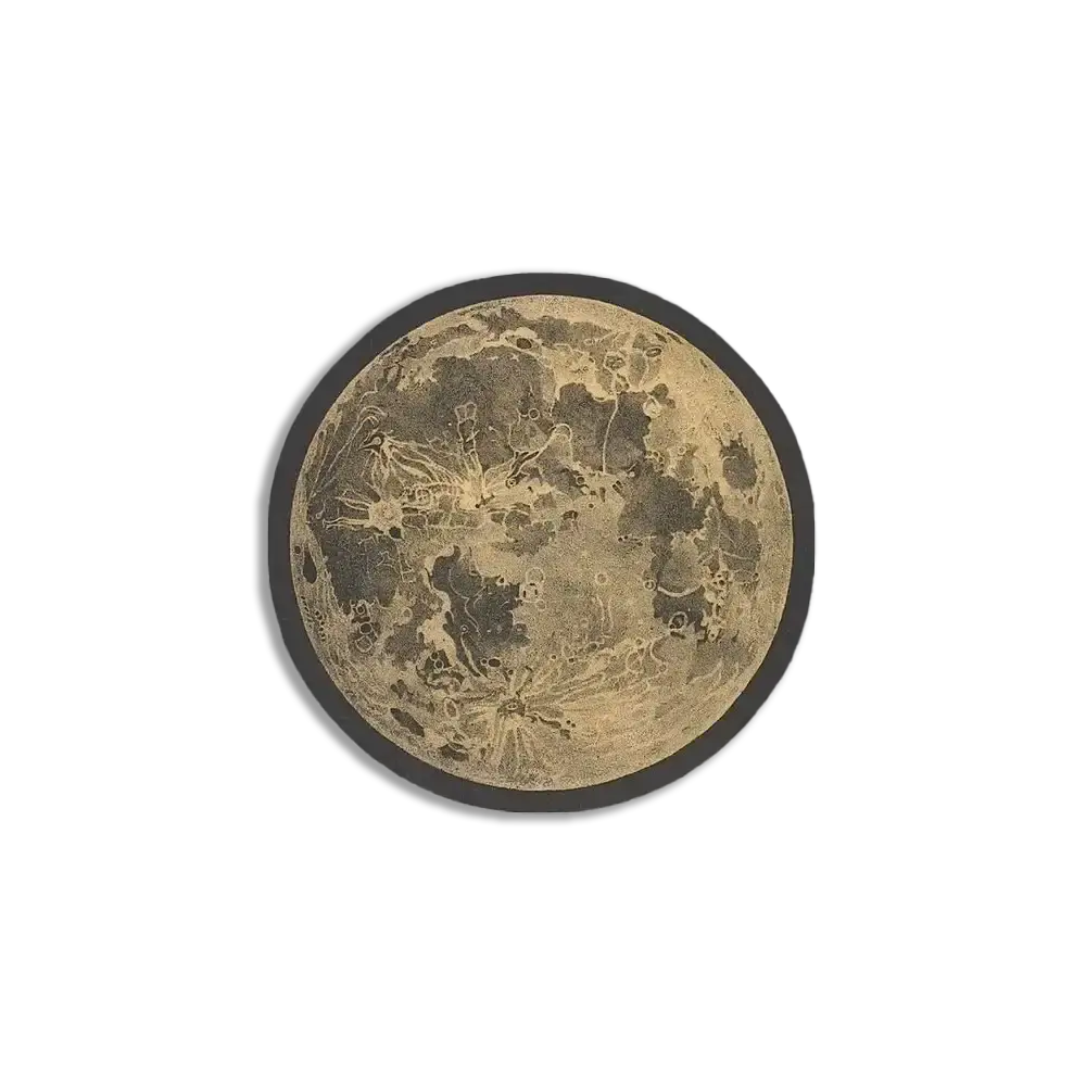 Vintage-Mond-Kunst Sticker