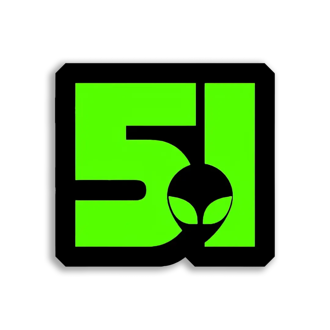 Area 51 Alien-Logo-Sticker