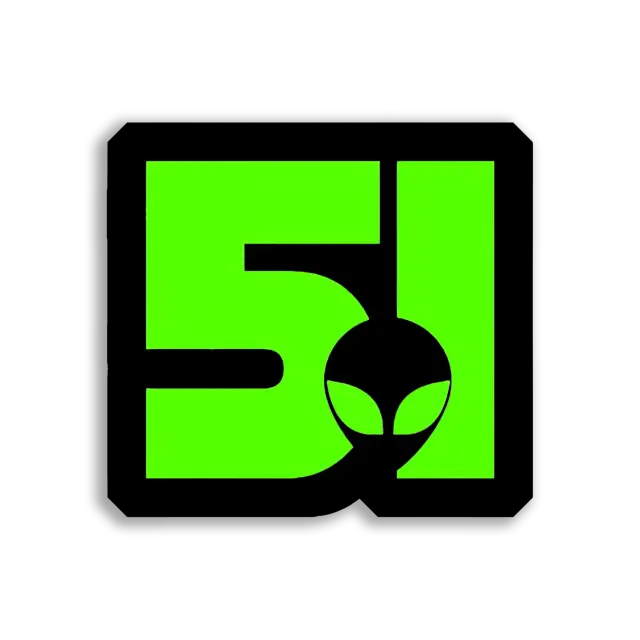 Area 51 Alien-Logo-Sticker