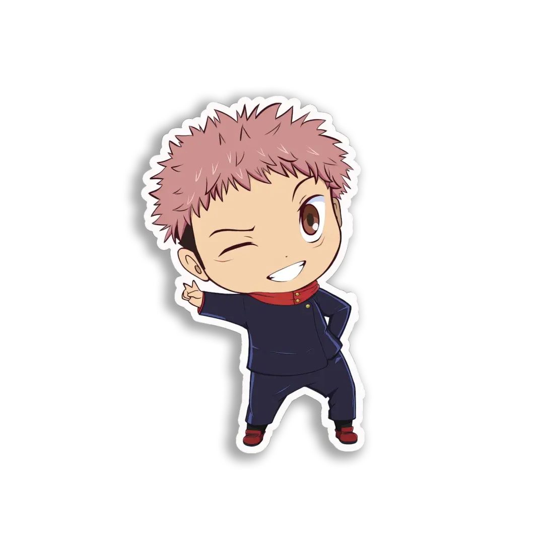 Chibi Panda-Man Winking Sticker