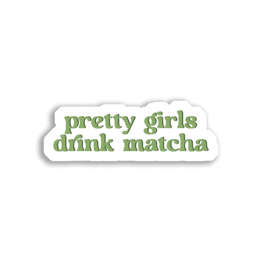 Hübsche Mädchen trinken Matcha Sticker