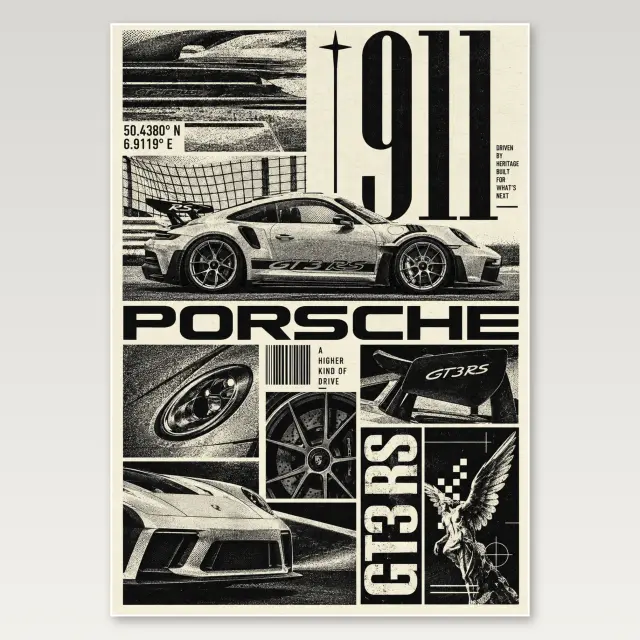 Porsche GT3 RS A4-Poster
