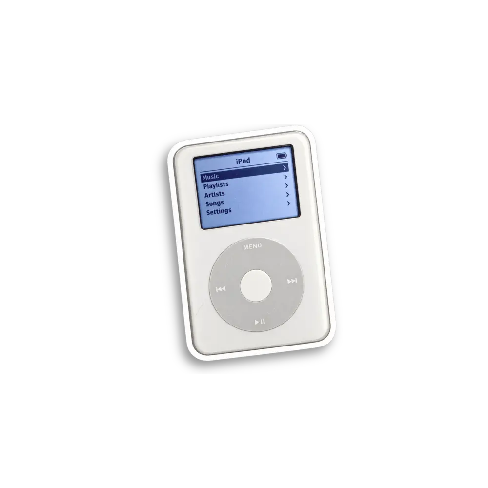 Blauer iPod Sticker