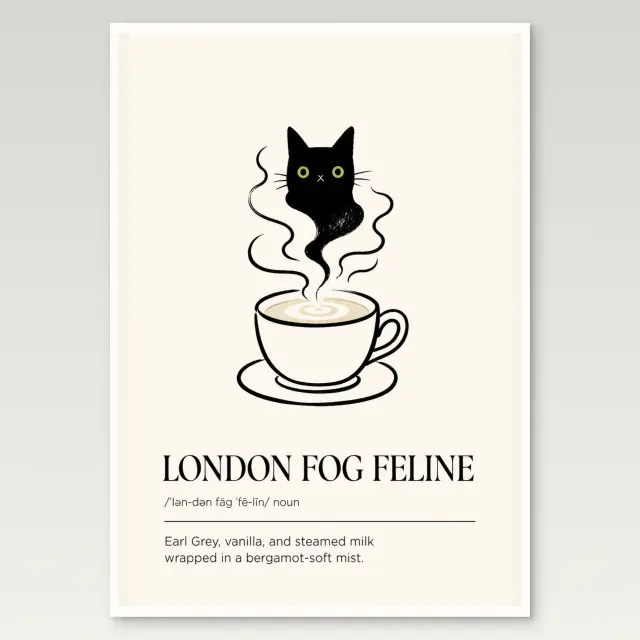 London-Fog-Katze Poster