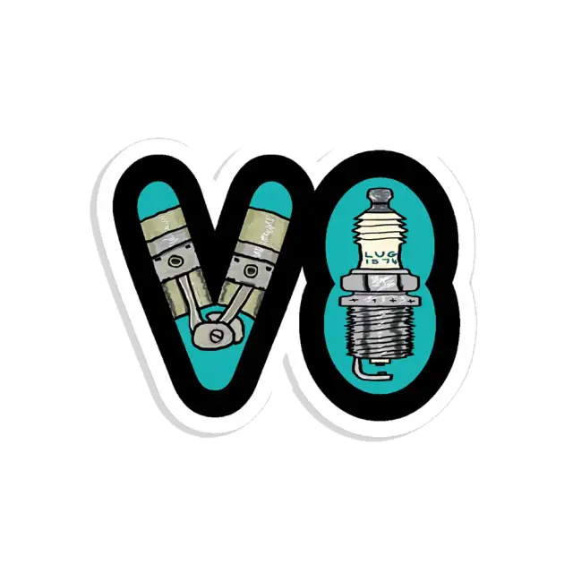 สติกเกอร์คนคลั่งรถ V8