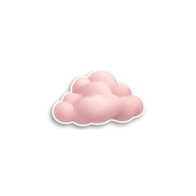 Rosa Wolke Sticker