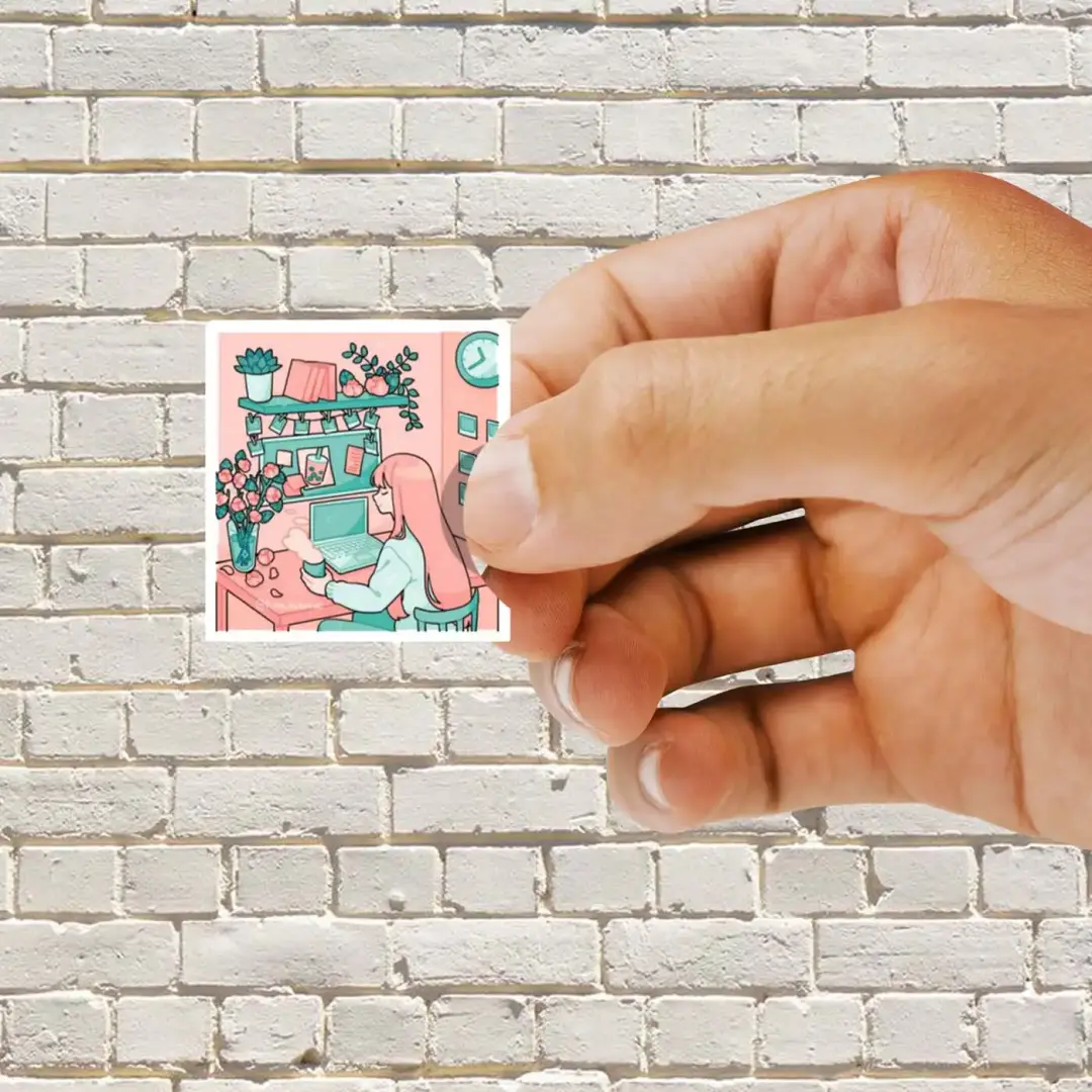 Kirsch-Schreibtisch-Sticker