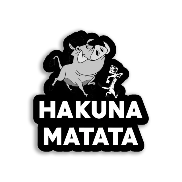 Pegatina Hakuna Matata Sin preocupaciones