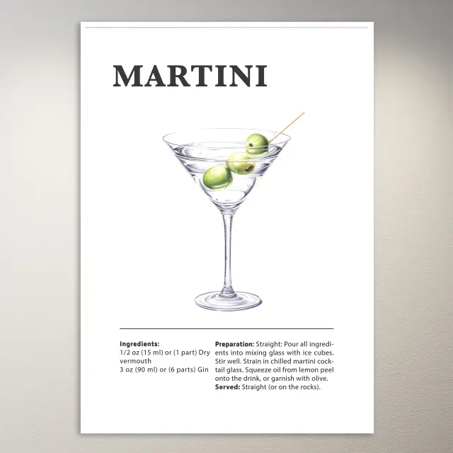 Martini-Glas Poster