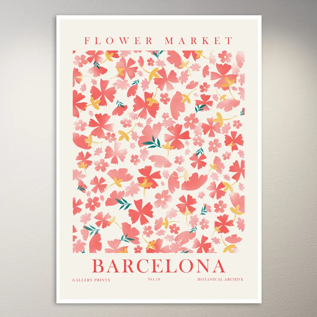 Blumenmarkt Barcelona | Kunst-Poster