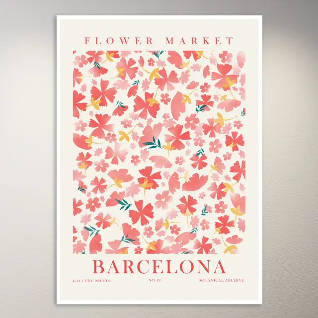 Blumenmarkt Barcelona | Kunst-Poster
