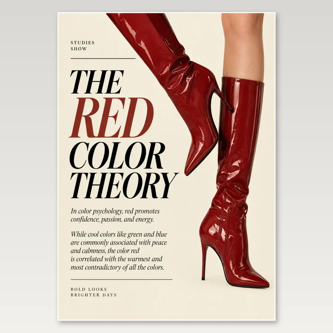 Red Color Theory A4 Poster