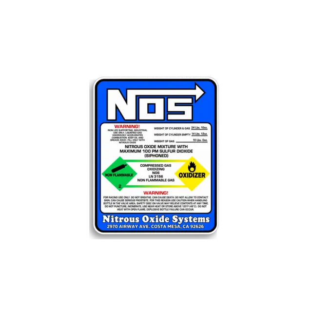 Blue NOS Label Sticker