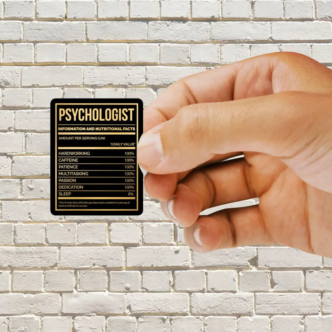 Pegatina de datos de psicólogo