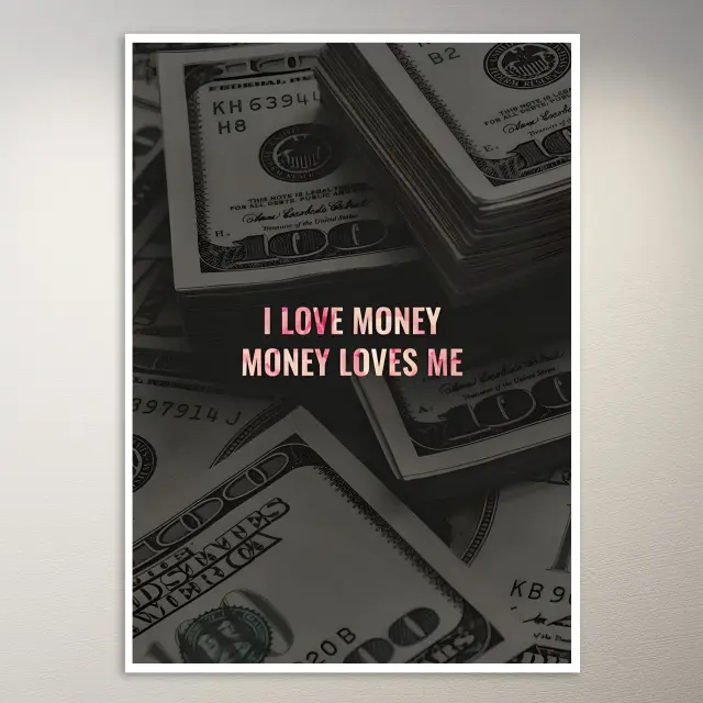 Ich liebe Geld, Geld liebt mich| Money-Mindset-Poster