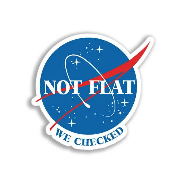 NASA Keine flache Erde Sticker