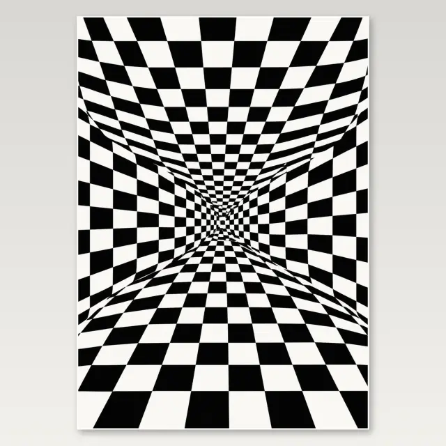Schwarz-weiße Karo-Leere A4-Poster