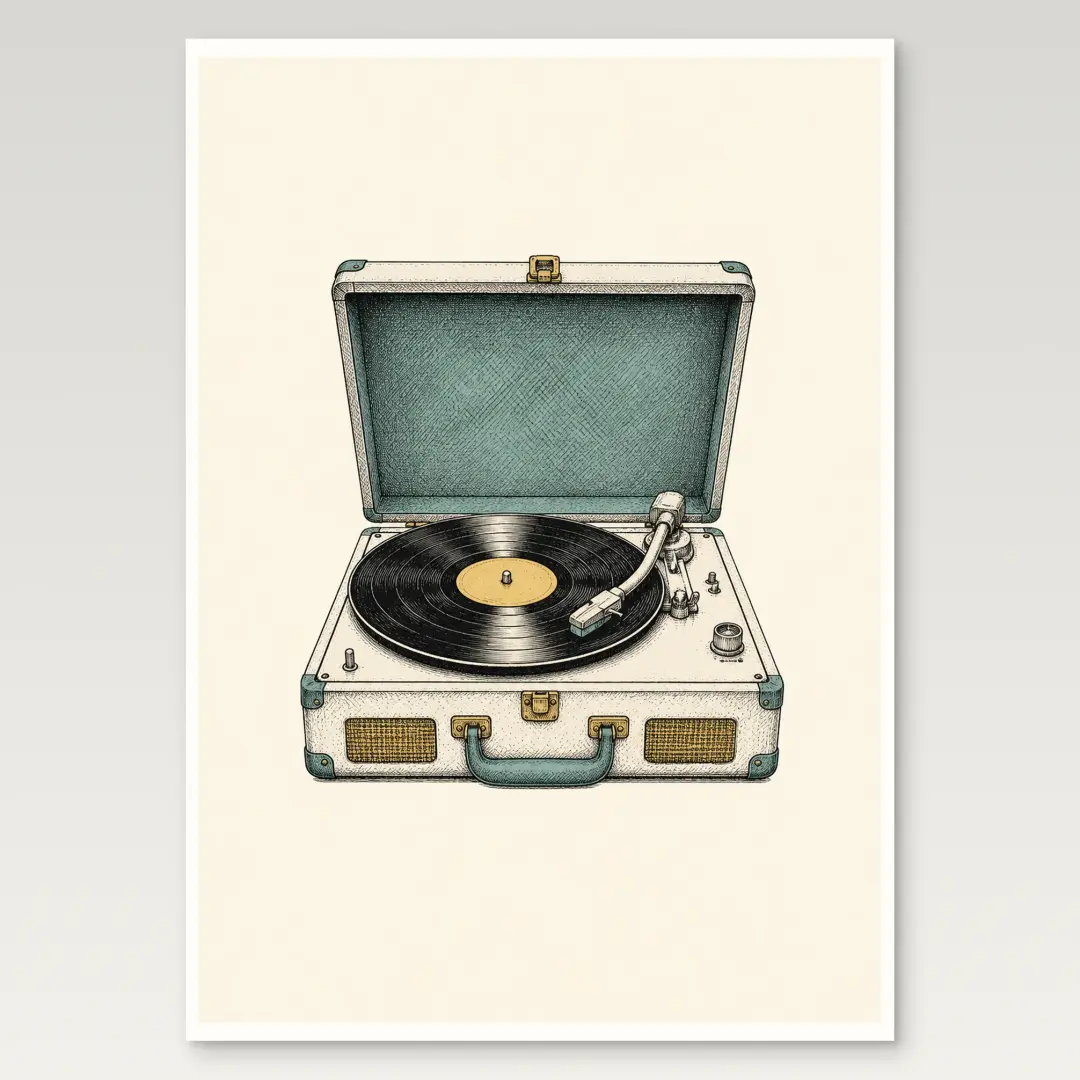Record Player Poster