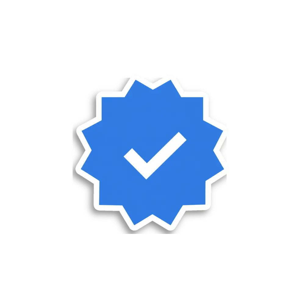 Verifiziert-Abzeichen Sticker