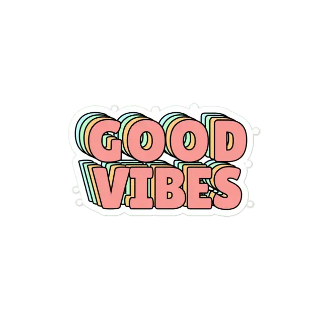 Gute Vibes Schriftzug Sticker