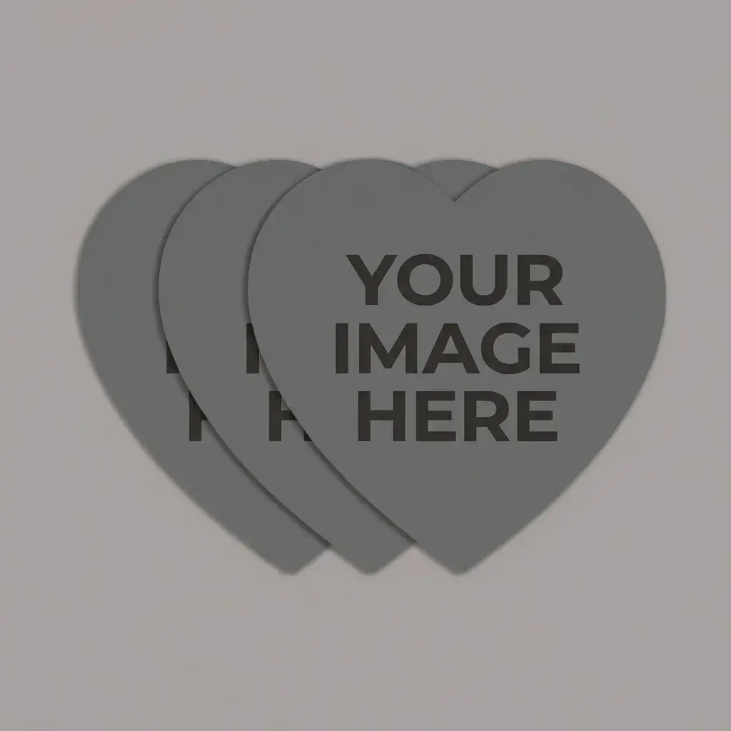 Heart Shape Photo Stickers 3 inch