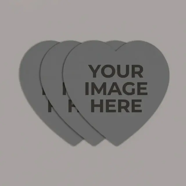 Heart Shape Photo Stickers 3 inch