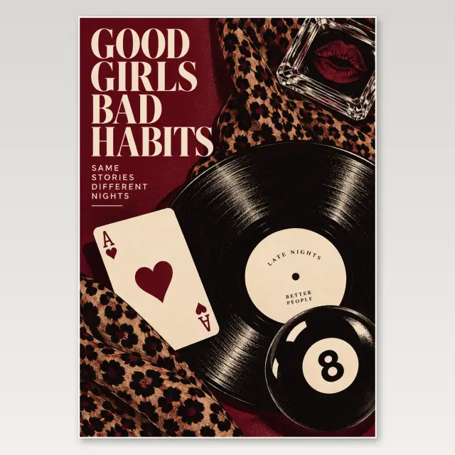 Ace Eight Ball Vinyl A4 Poster