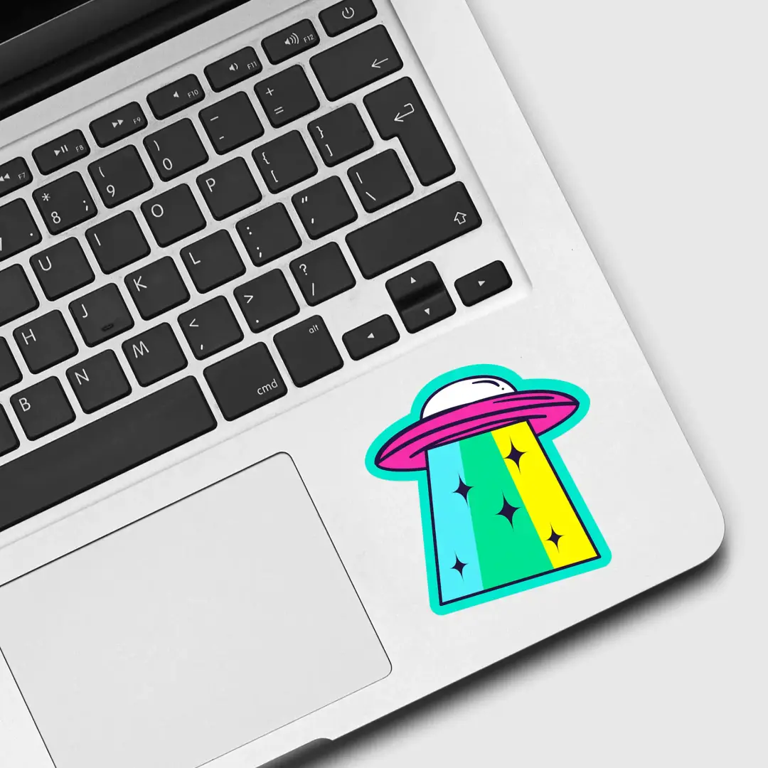 Trippy UFO Sticker