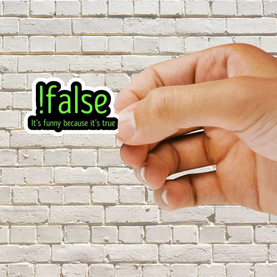 Funny false code sticker