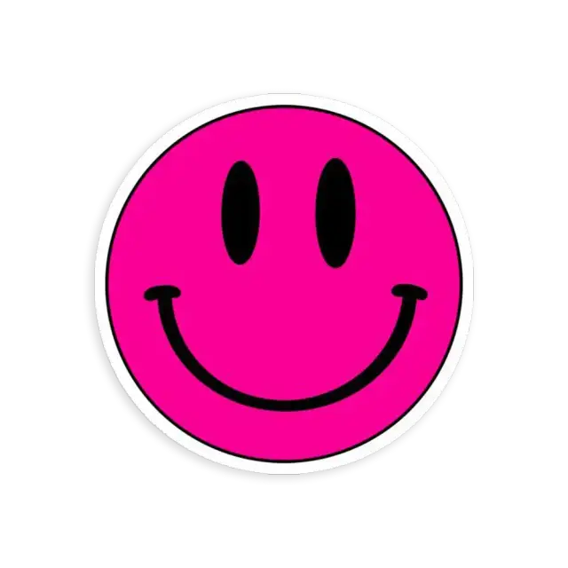 Rosa Smiley-Sticker