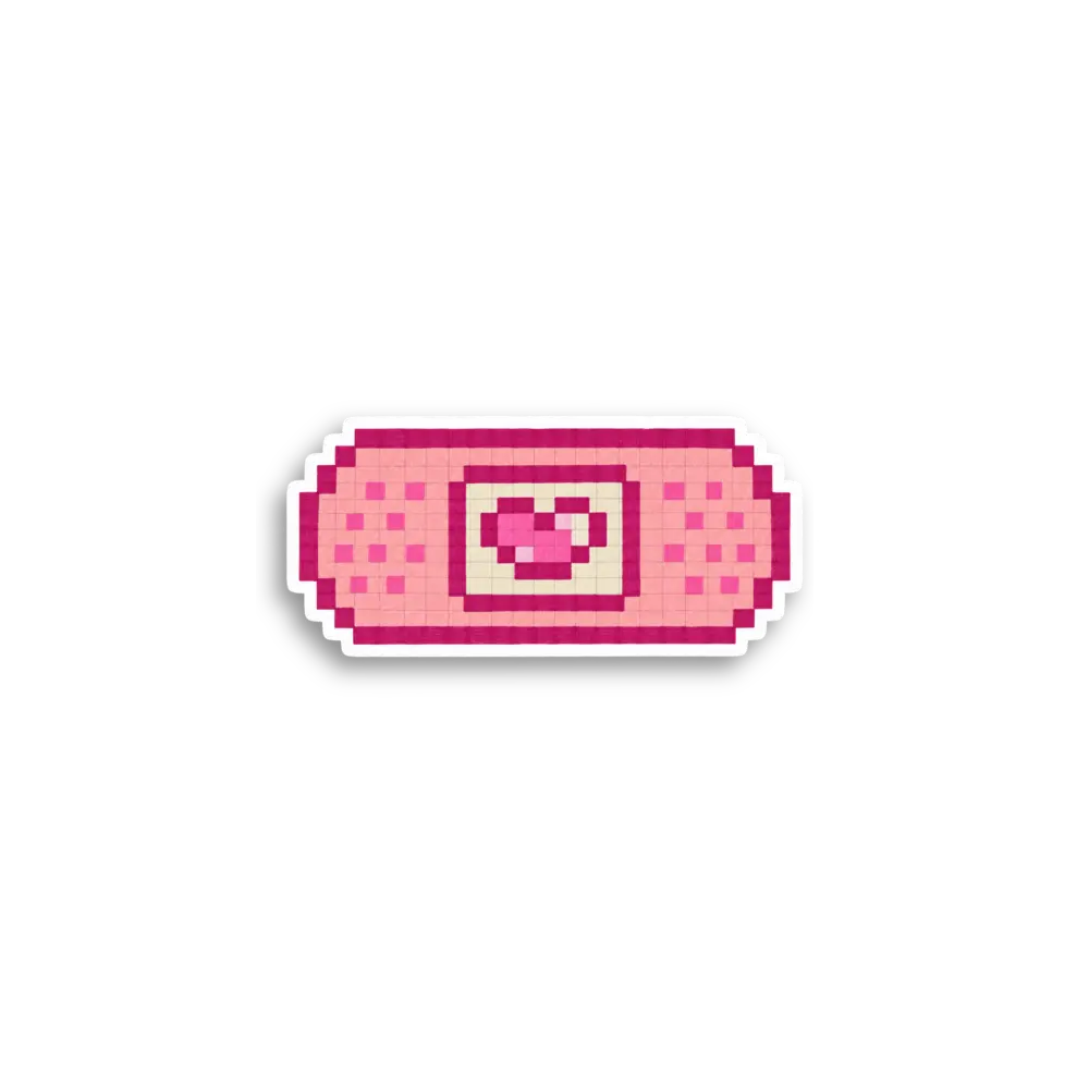 Pixel-Pflaster-Herz Sticker