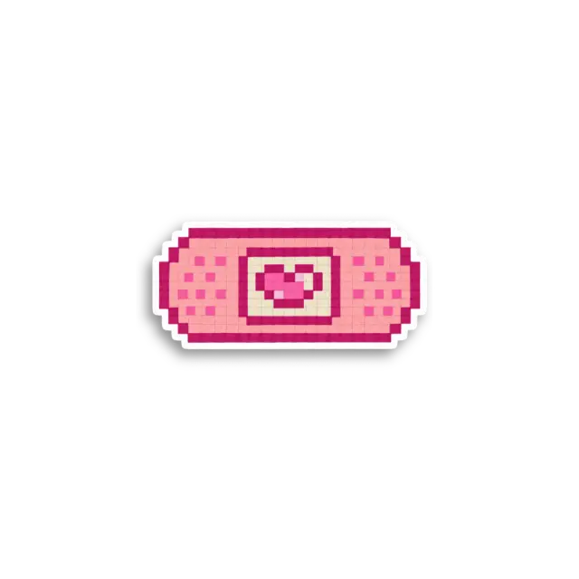 Pixel-Pflaster-Herz Sticker