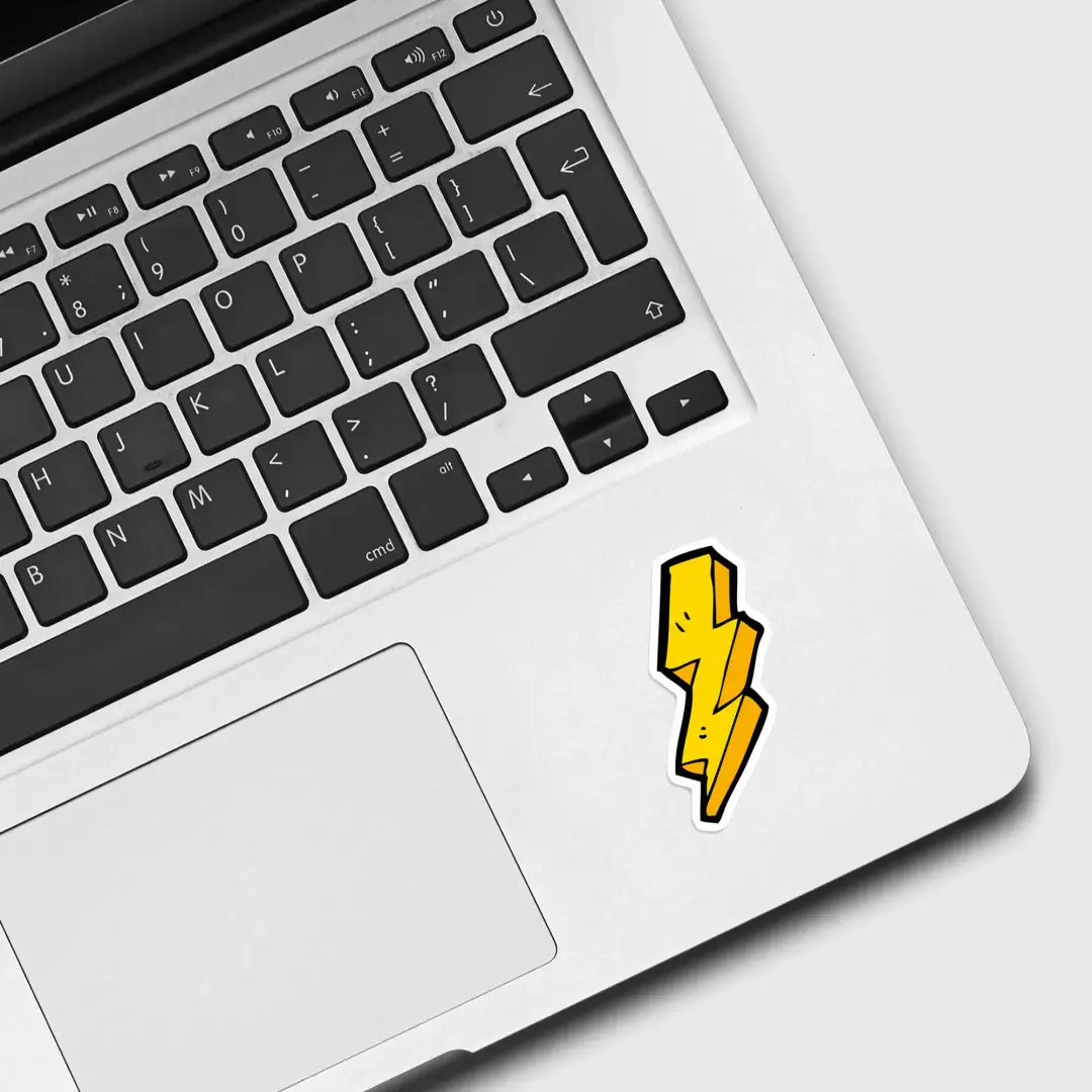 Grunge Bolt Sticker