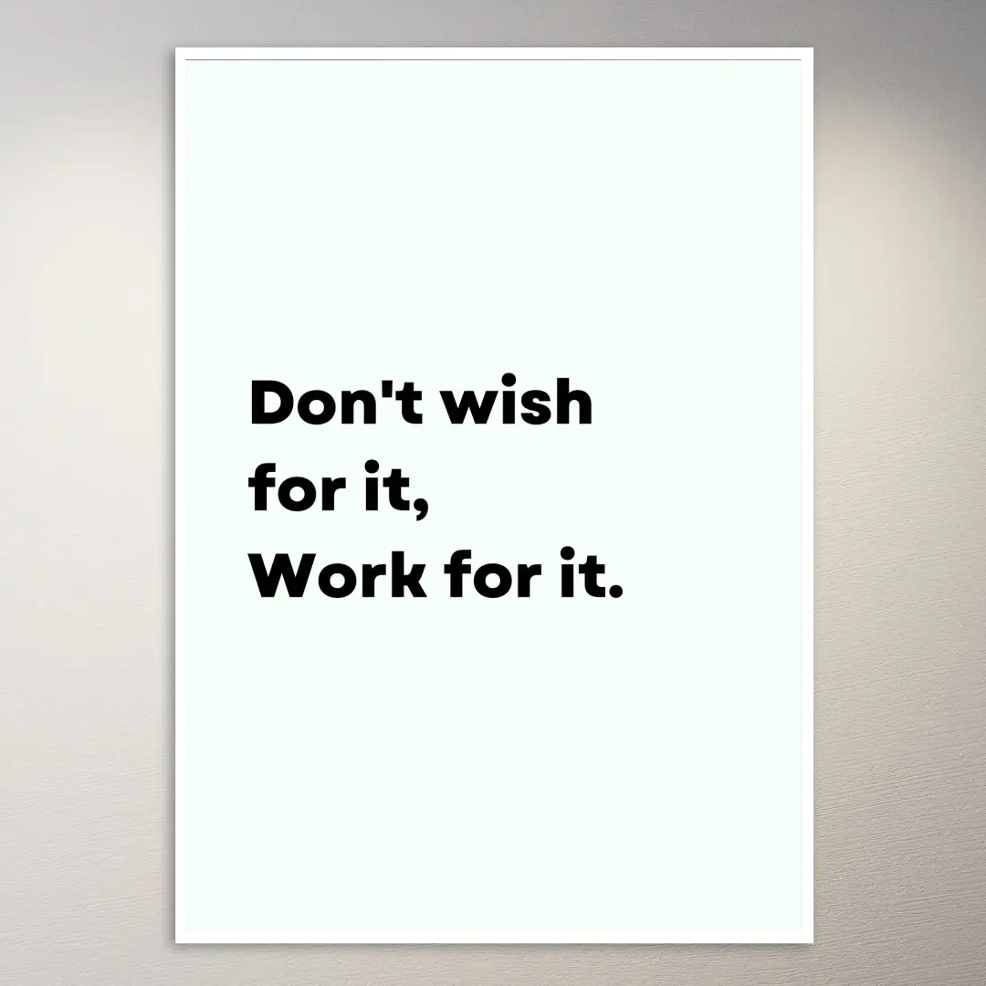 Wandposter mit Motivationsspruch