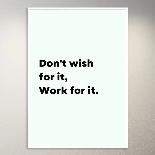 Wandposter mit Motivationsspruch