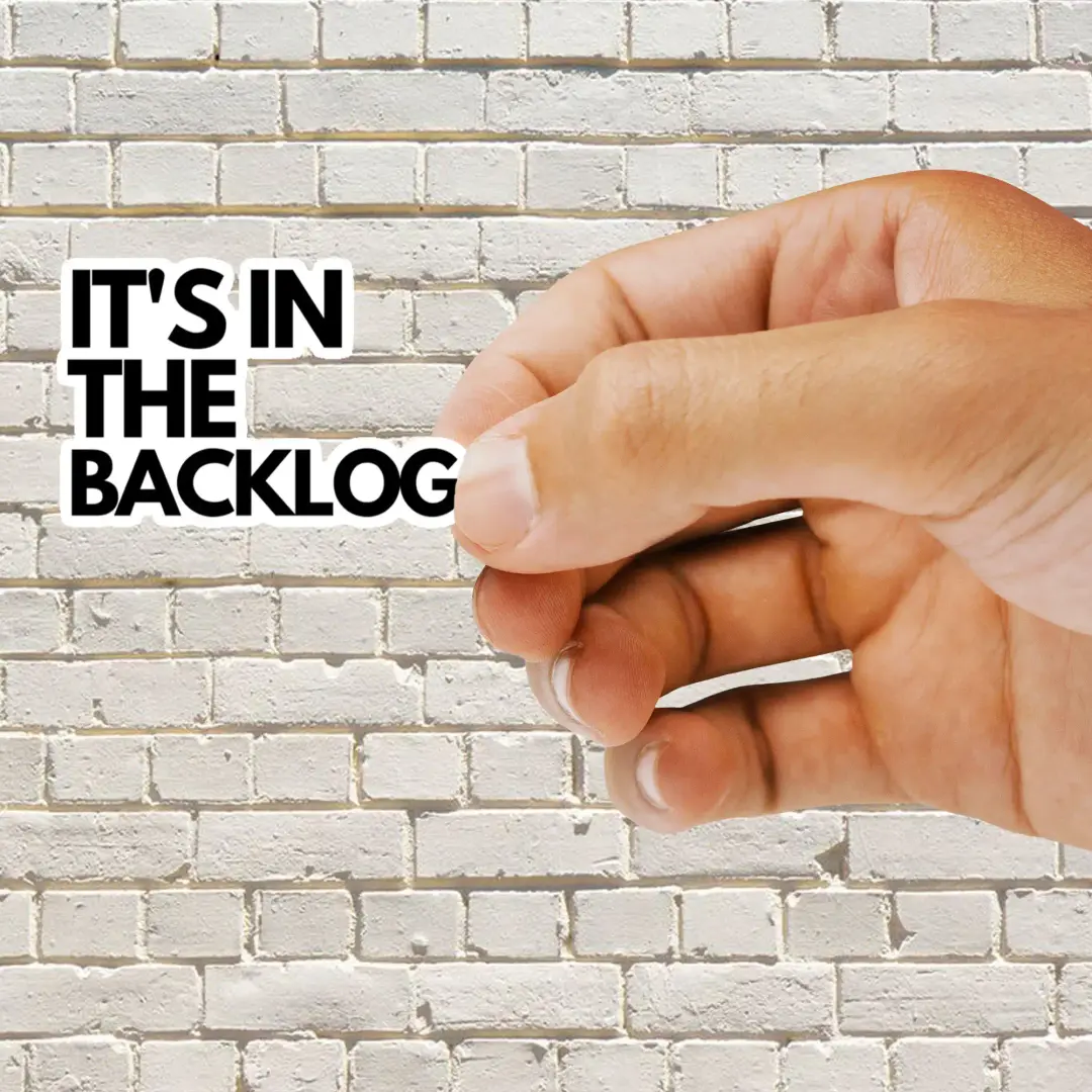 Steht im Backlog Agile-Sticker