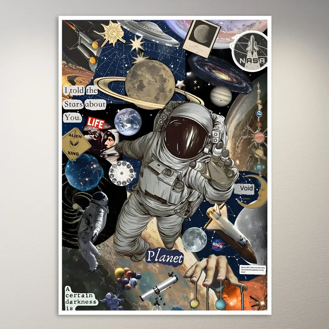 Astronomie-Moodboard-Poster