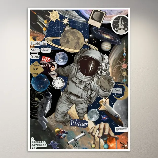Astronomie-Moodboard-Poster