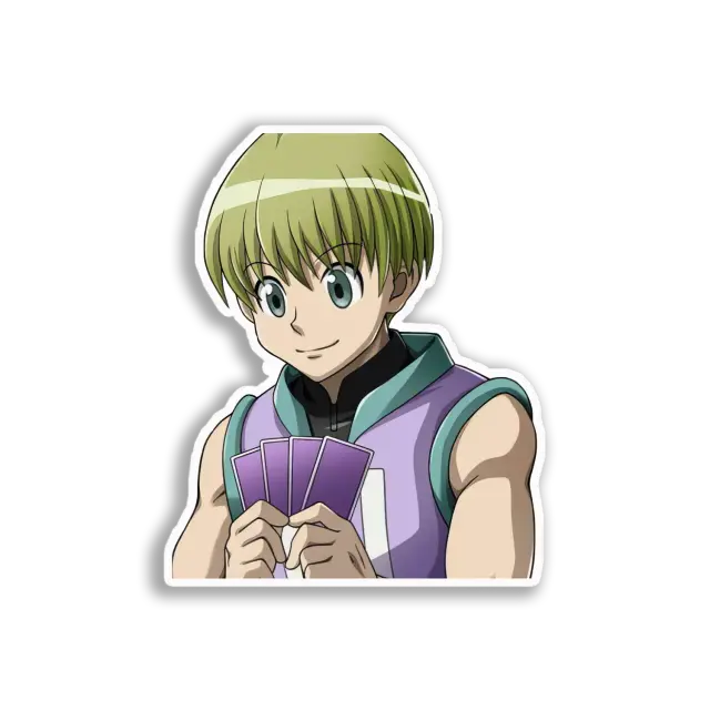 Young Boy with Cards Sticker