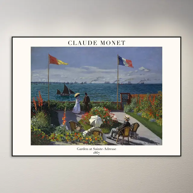 Claude Monet Garten in Sainte-Adresse Poster